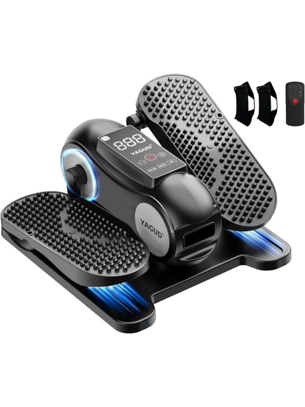 Compact Under Desk Elliptical Machine - Portable Leg Exerciser for Home & Office